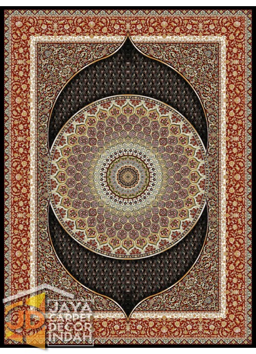 Karpet Permadani Solomon 700 Reeds Haniz Black 3610 ukuran 120x160,160x230, 200x300, 250x350, 300x400